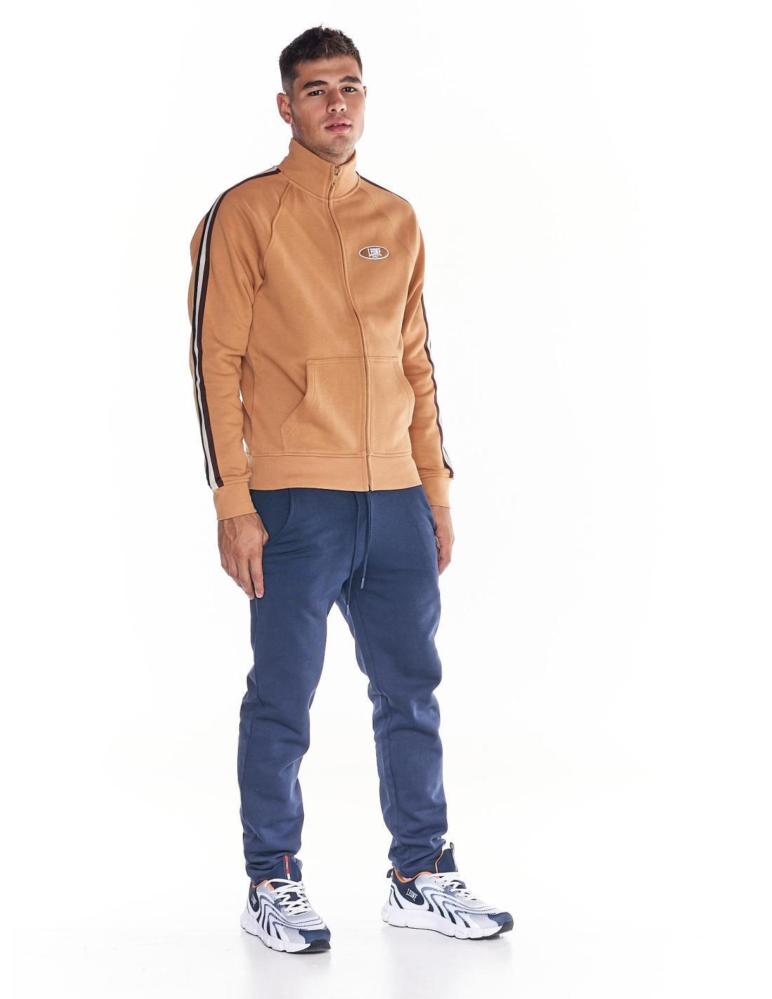 LEONE 1947 APPAREL Tuta da uomo collo in piedi full zip Earth Tones
