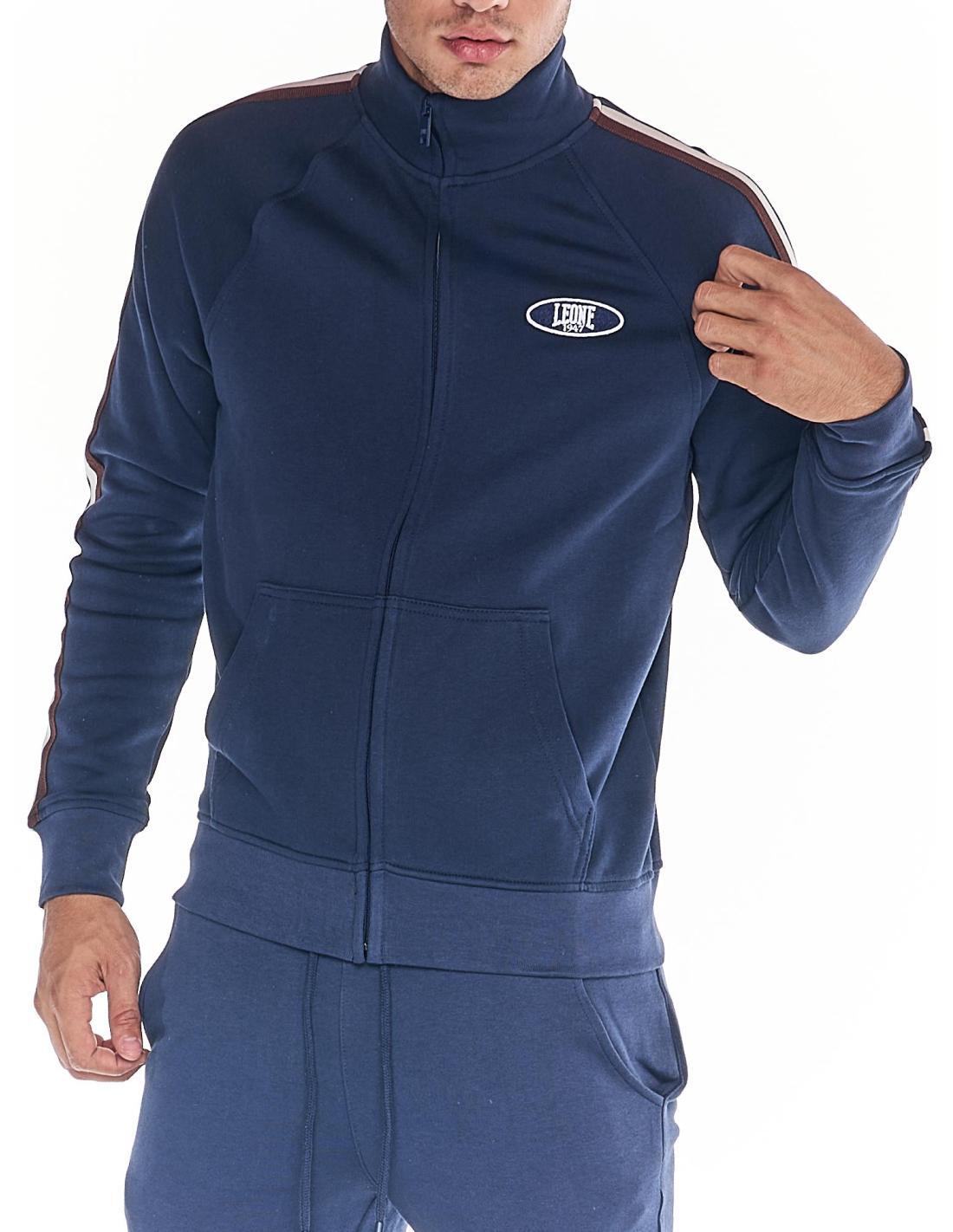 Fato de treino masculino Earth Tones com gola alta e zíper completo 5/6