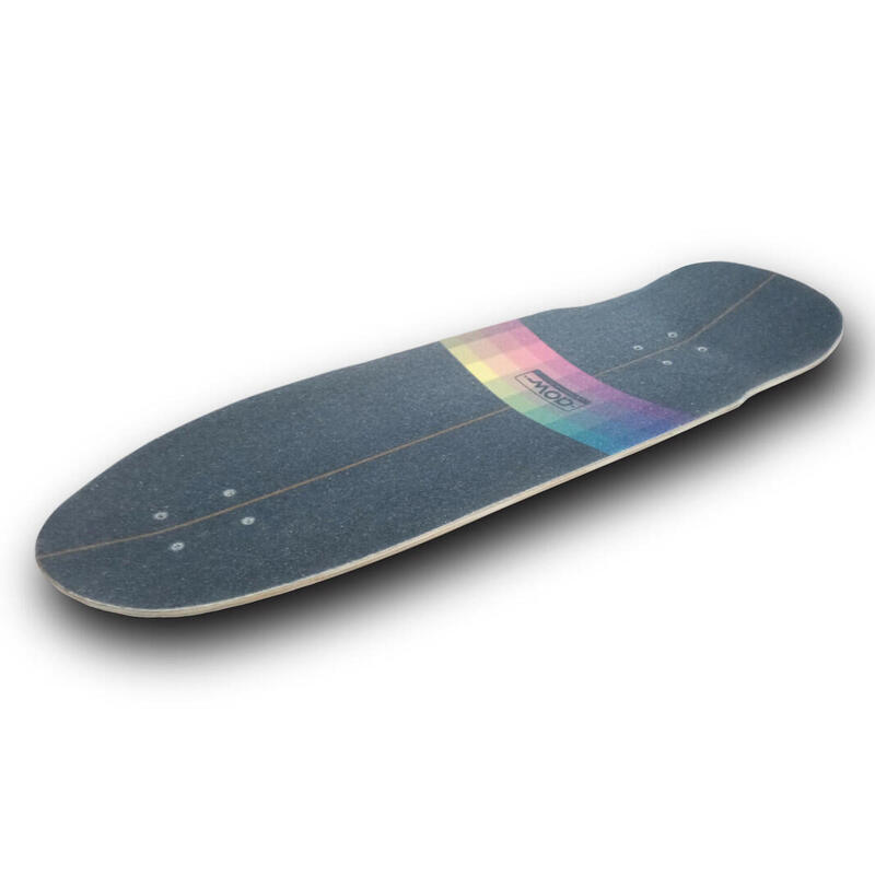 Surfskate Longboard Pixel 34"Special AOWSURFSKATES negro hecho a mano
