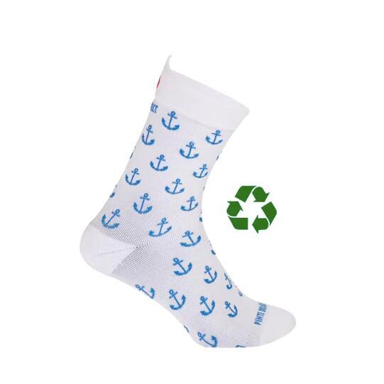 Chaussettes de cyclisme Ancres bleues, recyclées