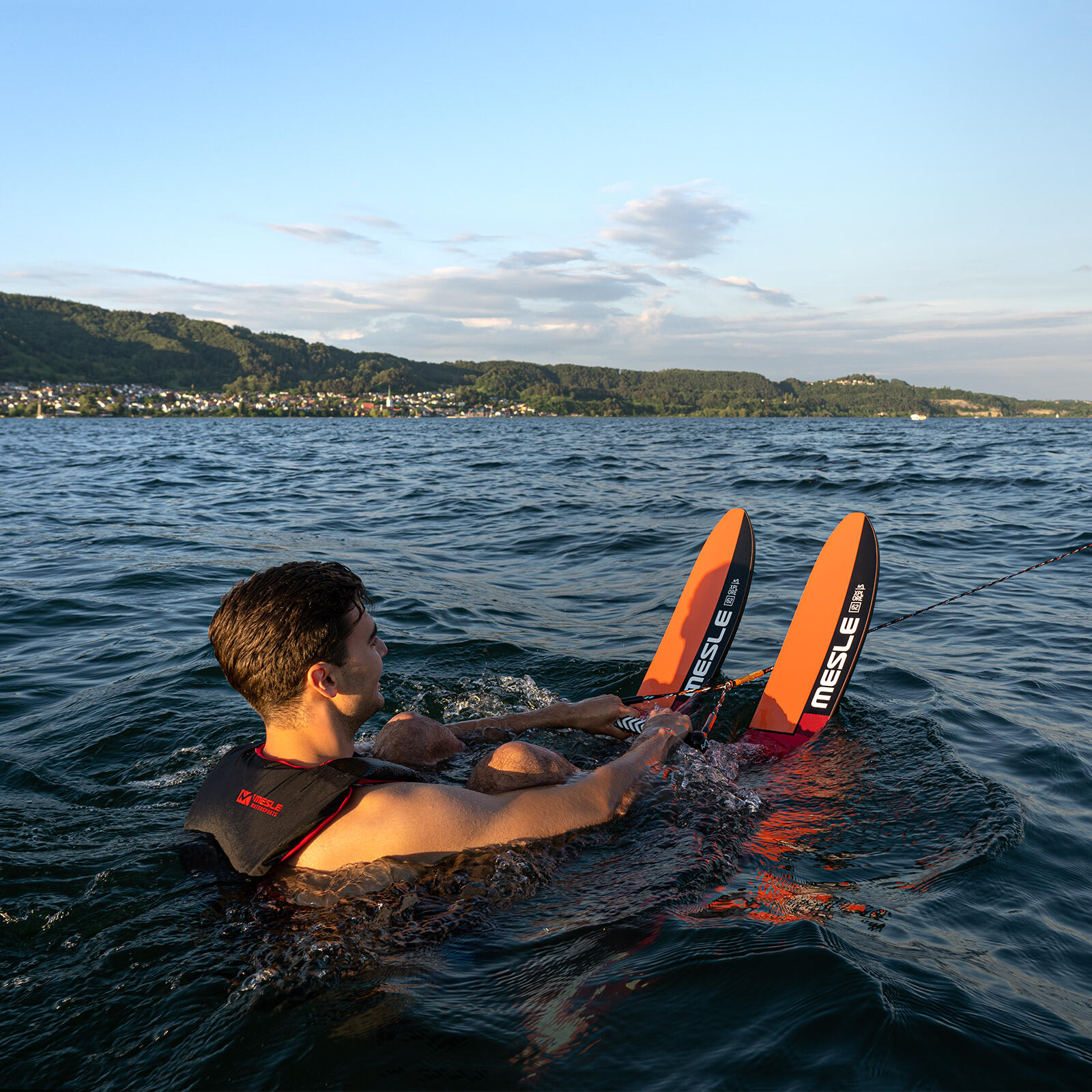 Wasserski Set Xplore 157 cm mit Leine Schwimmweste Erwachsene rot 6/7