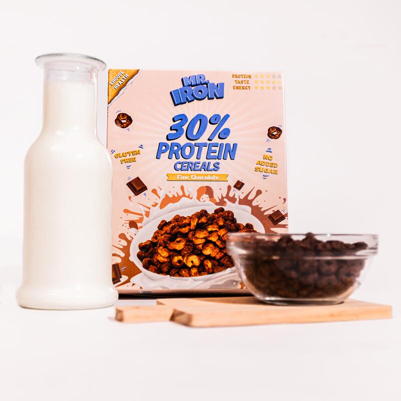 Cereale cu 30% Proteina, Fara Zahar, Low-Carb si Fara Gluten, Ciocolata 250G