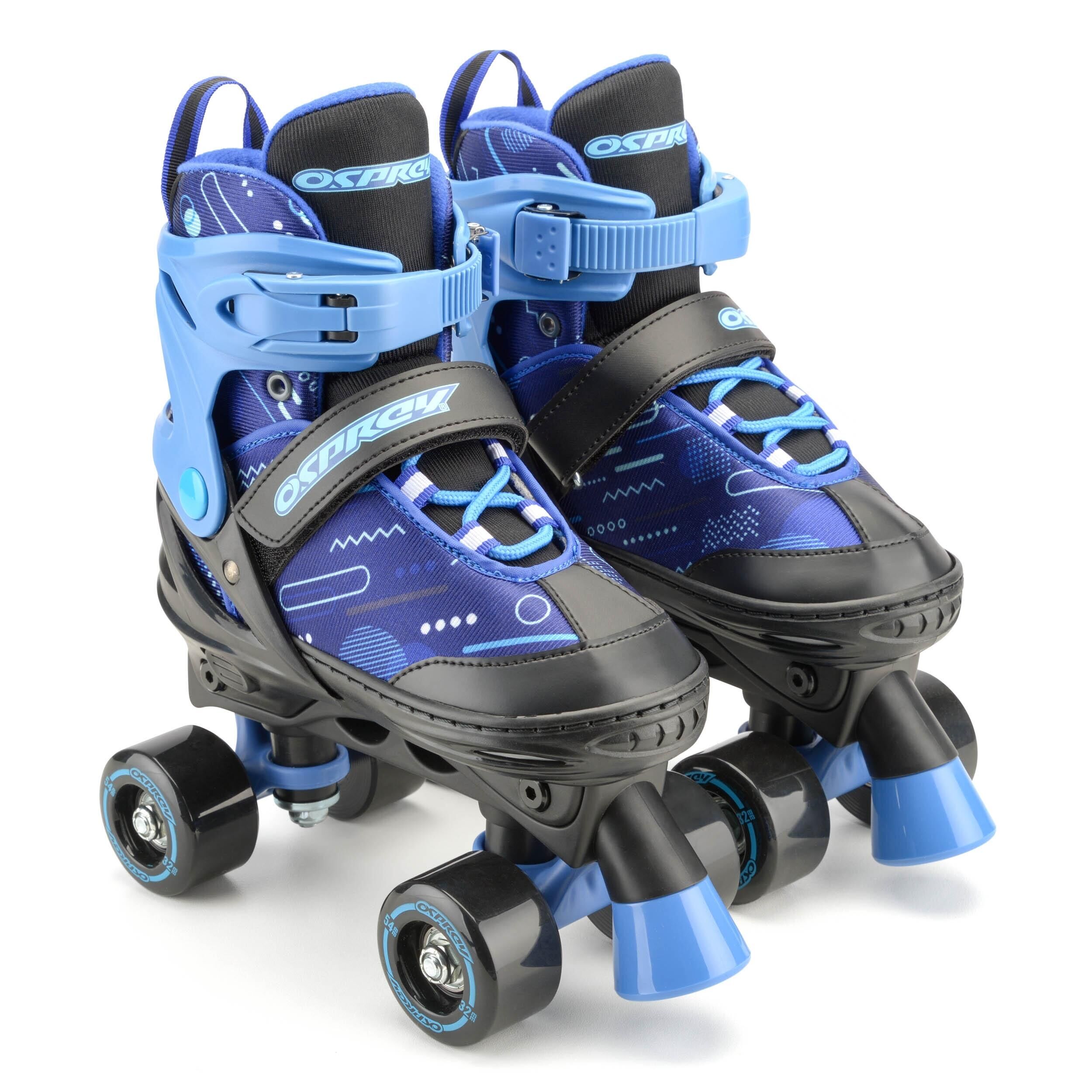 OSPREY ACTION SPORTS Osprey Surge Kids Semi Soft Quad Roller Skates for Kids, Blue