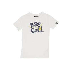 "Born Cool" Basic T-shirt met korte mouwen en print voor jongens