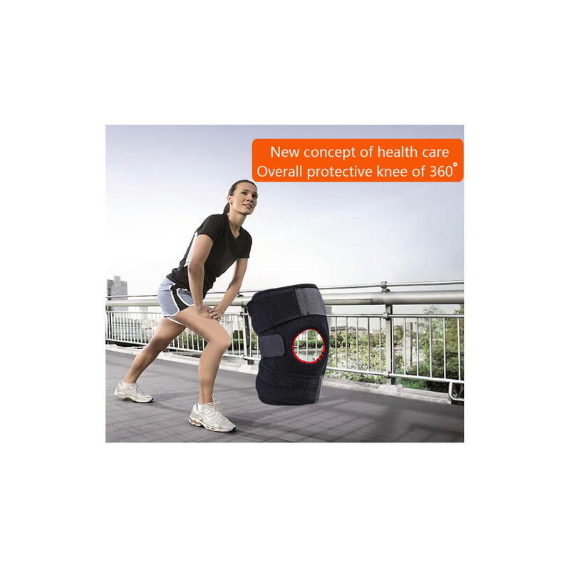 Orteza genunchi, ajustabila, elastica, cu suport patelar, lateral si disc gel