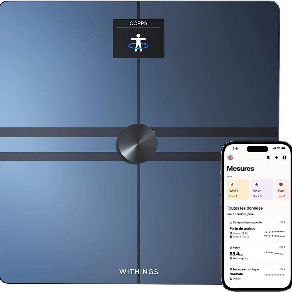 WITHINGS Body Comp - WIFI connected weighing scale Black