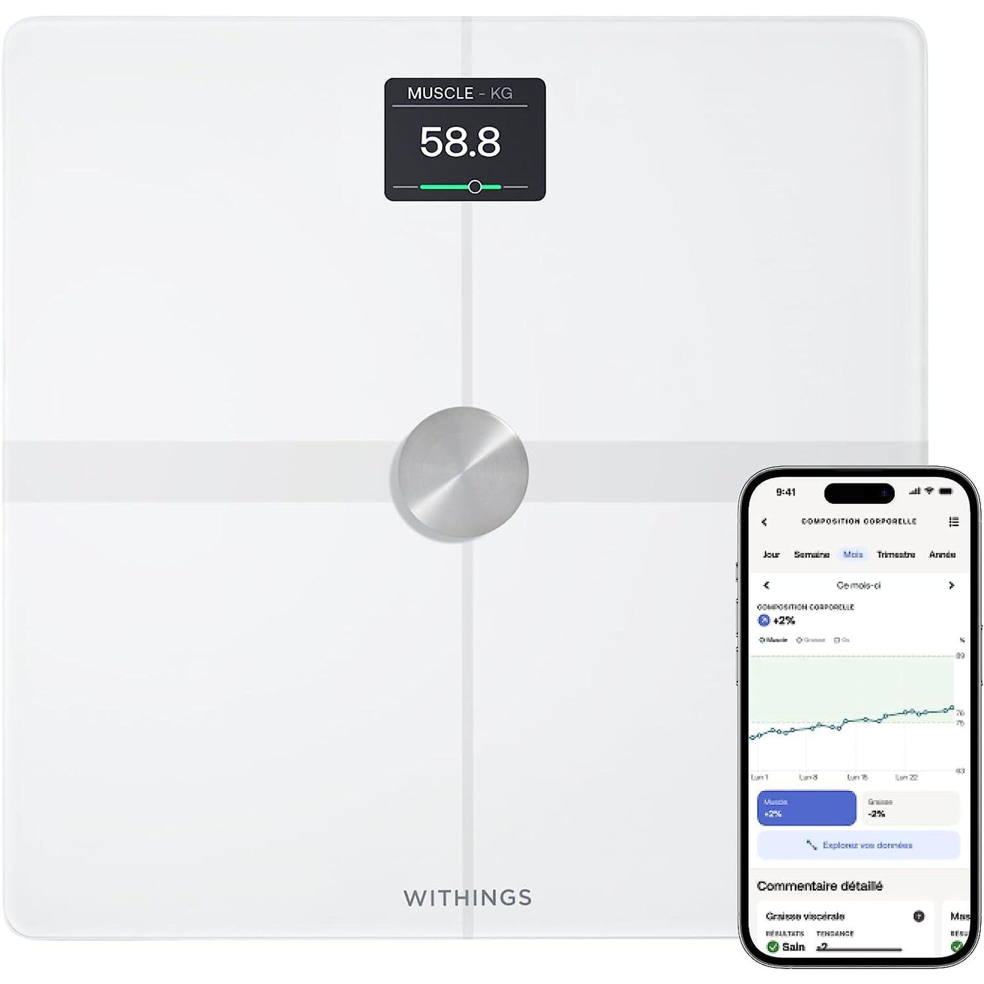 Withings - Withings Body Smart - Balance Connectée Wifi Pèse-personne Impédancemètre Blanc - Balance - Blanc - 00 - Decathlon