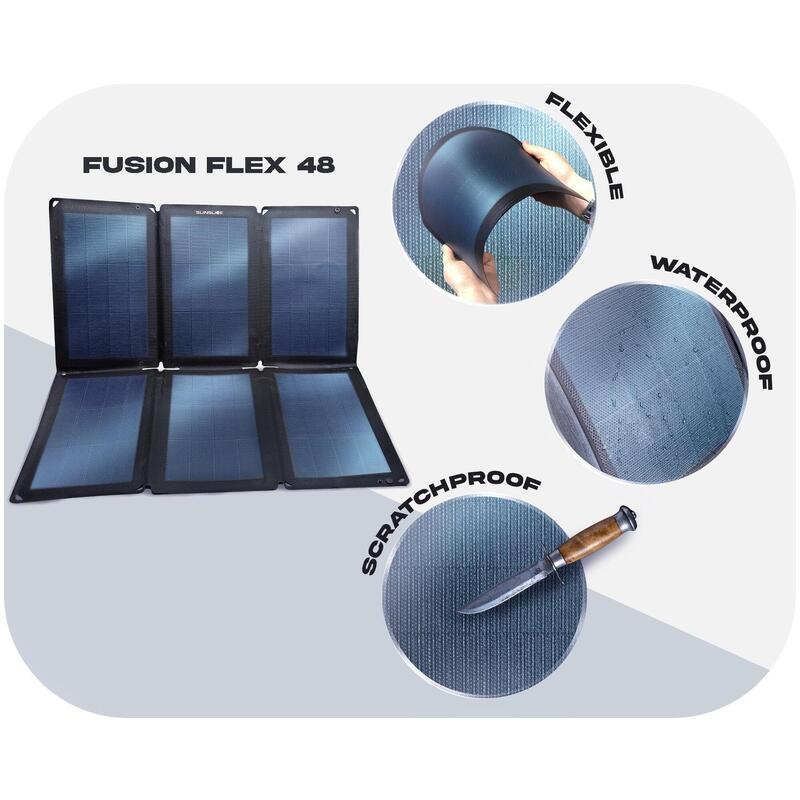 Fusion Flex 48 | Painel solar portátil, ultra-leve e inquebrável