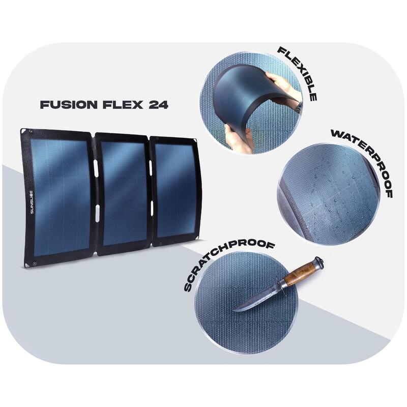 Fusion Flex 24 | Painel solar portátil, ultra-leve e inquebrável