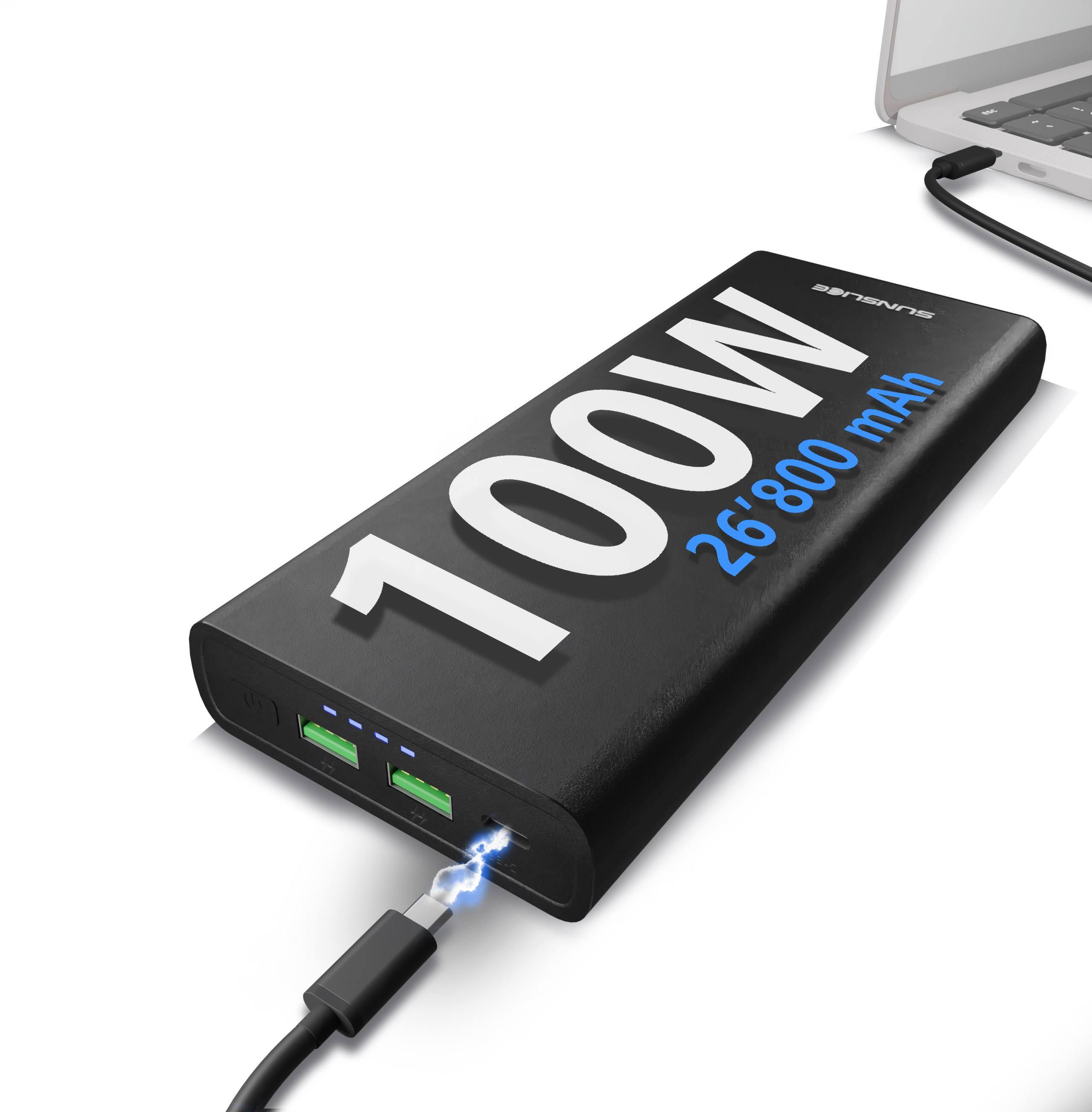 SUNSLICE Powerbank Gravity 26'800 mAh | Leistungsstarke externe Batterie für Computer