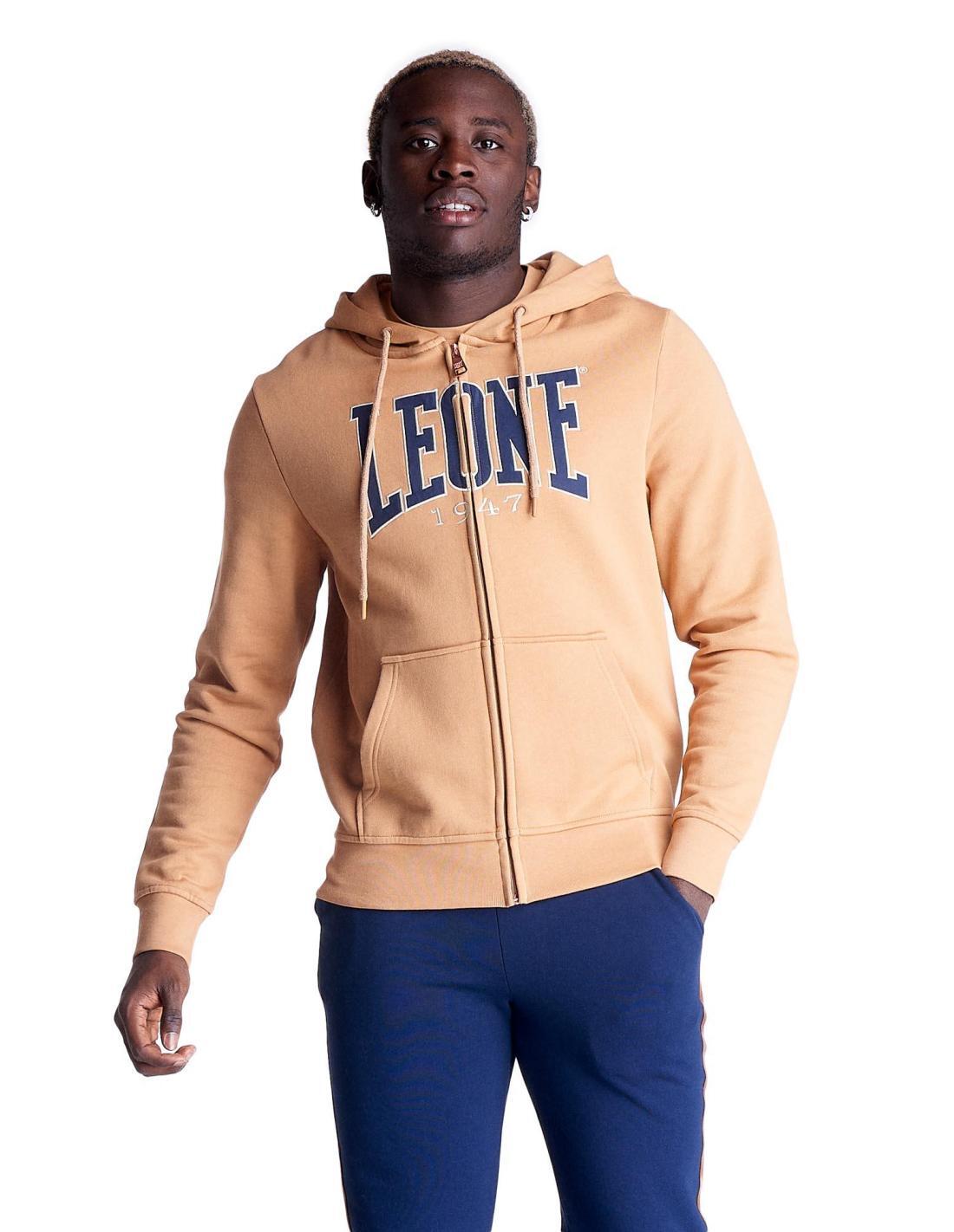 Trening pentru bărbați Earth Tones cu glugă cu fermoar complet