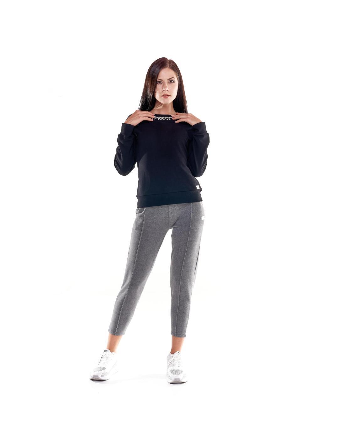 Sudadera de mujer con cuello redondo y diamantes de imitación Greysongreys 2/7