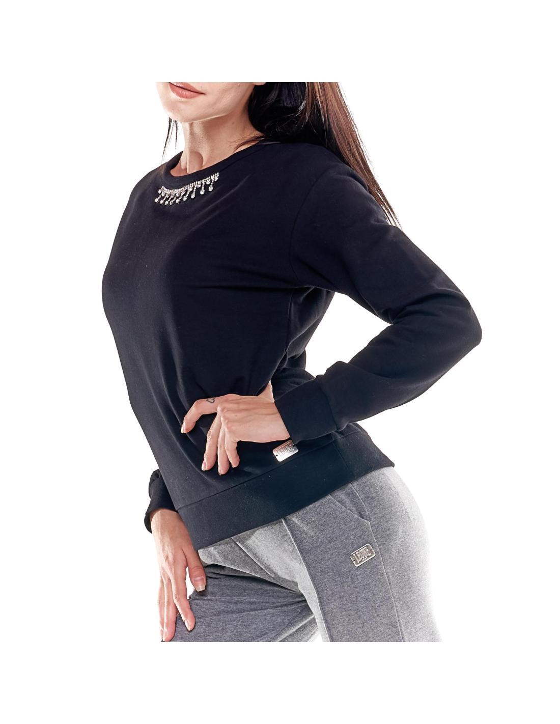 Sudadera de mujer con cuello redondo y diamantes de imitación Greysongreys 5/7