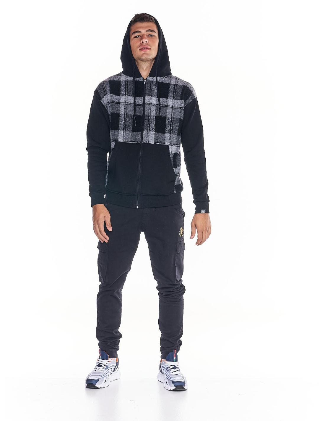 Felpone da uomo in lana tartan full zip Work Leisure 2/7
