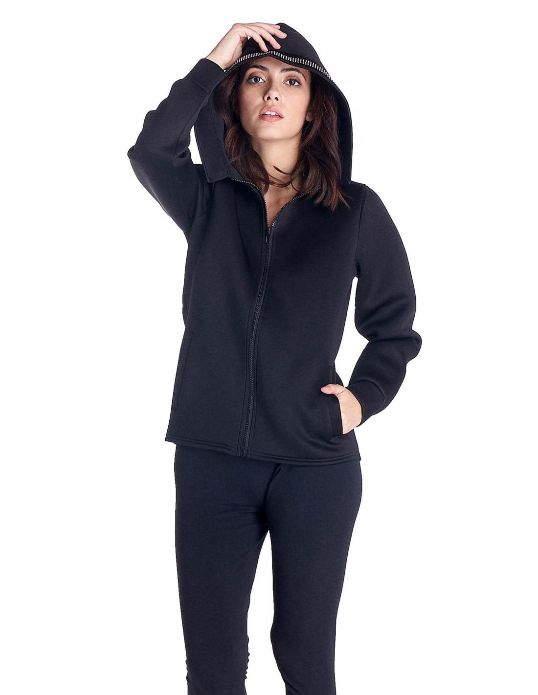 LEONE 1947 APPAREL Felpa da donna neoprene con cappuccio Shine On