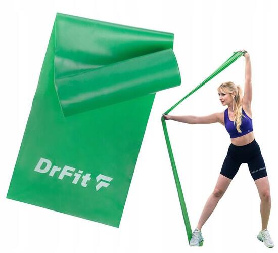 Taśma lateksowa do ćwiczeń fitness guma oporowa do treningu flat band DrFit