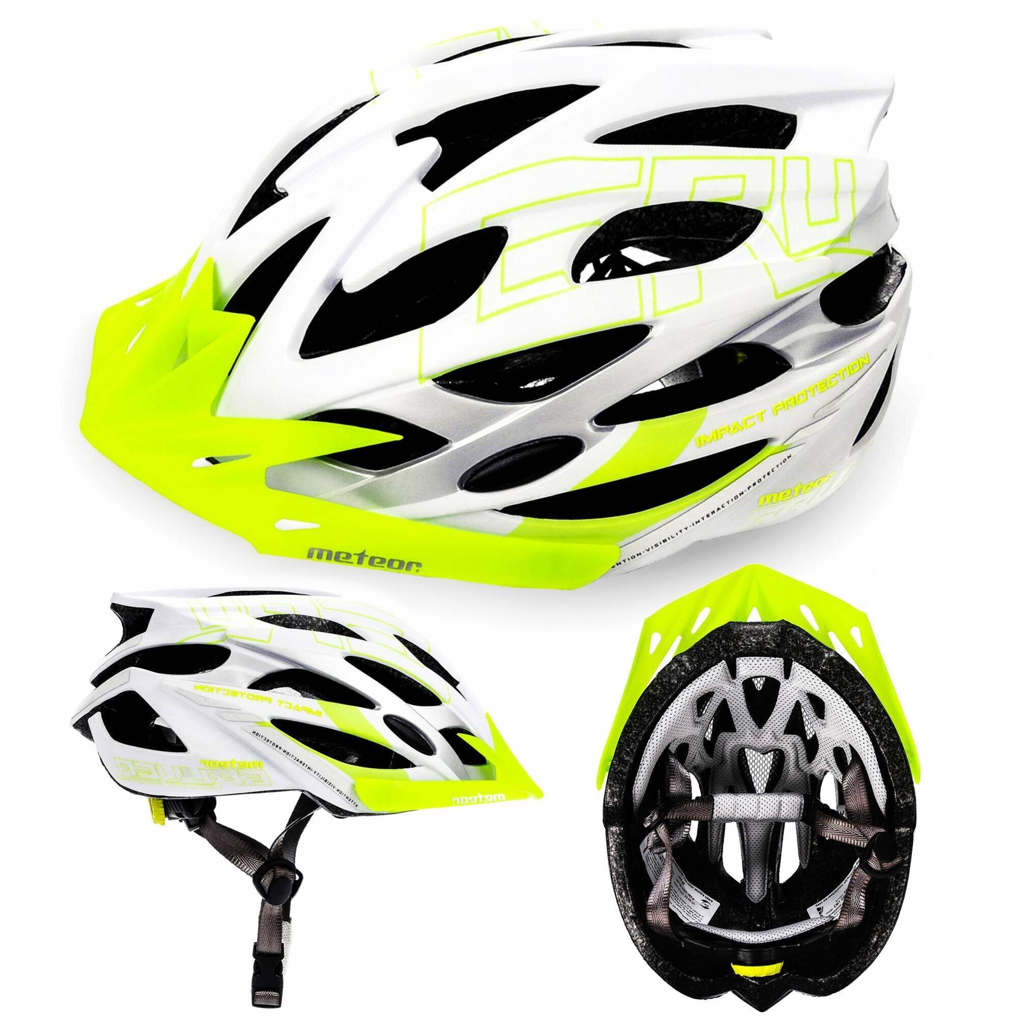 Kask rowerowy szosowy Meteor Gruver regulowany z systemem Air Flow i Fly Net