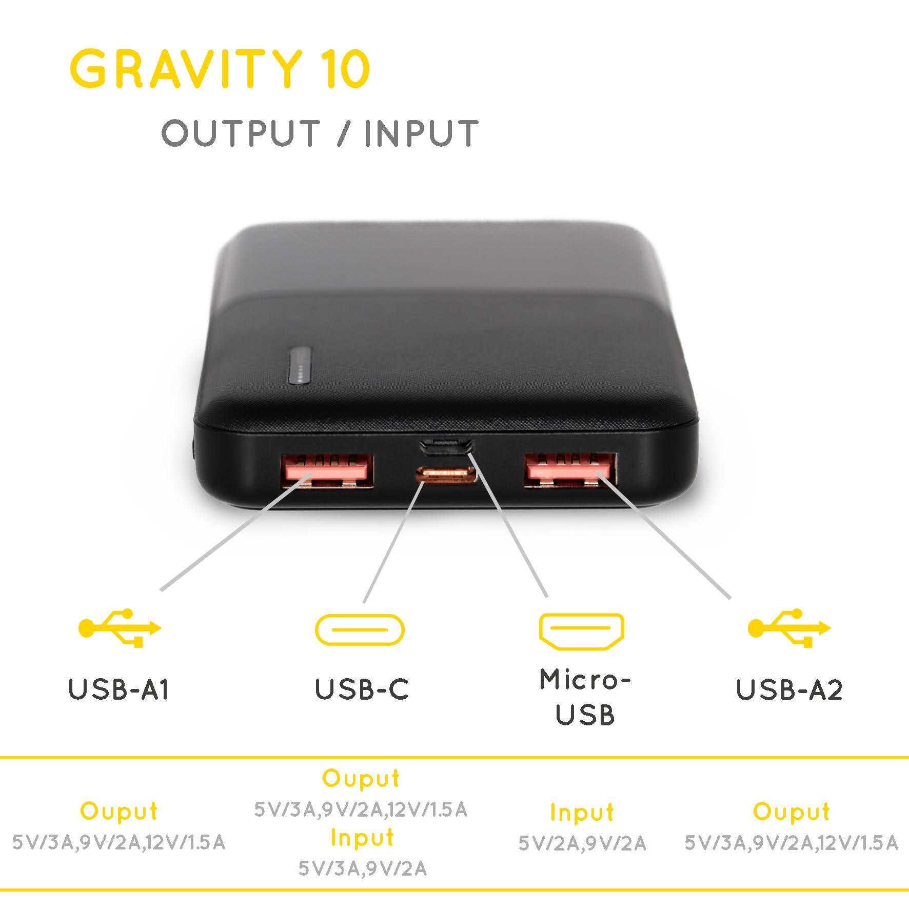 Gravity 10'000 mAh, Powerbanka 6/7