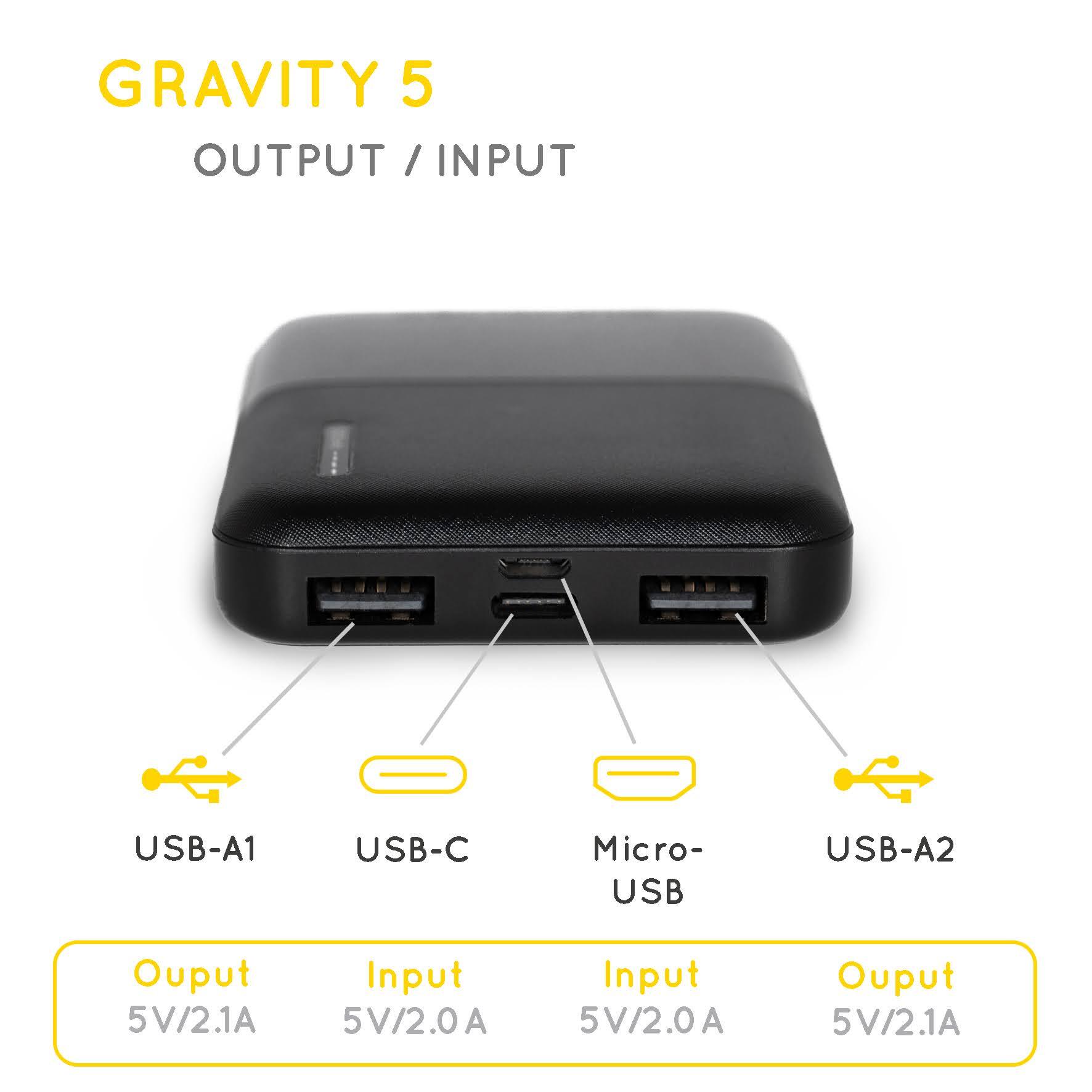 Powerbank 5000mAh Gravity 5 6/7