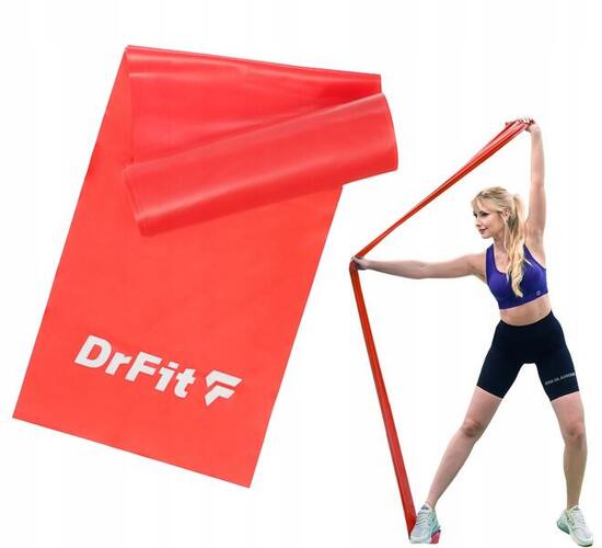 Taśma lateksowa do ćwiczeń fitness guma oporowa do treningu flat band DrFit