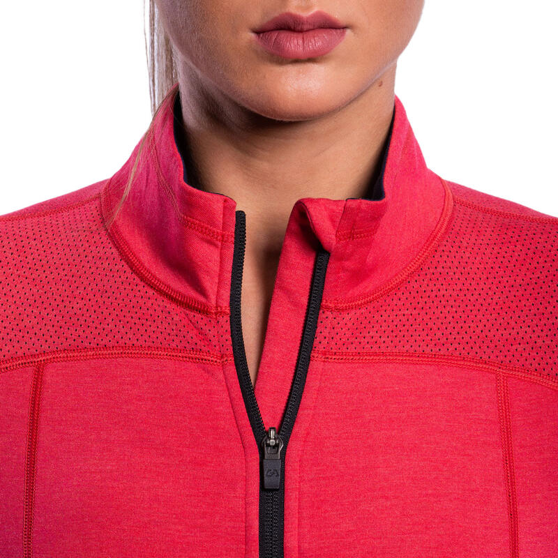 Women Slim Fit Lightweight insulated Zipper Sport Jacket - Coral Pink