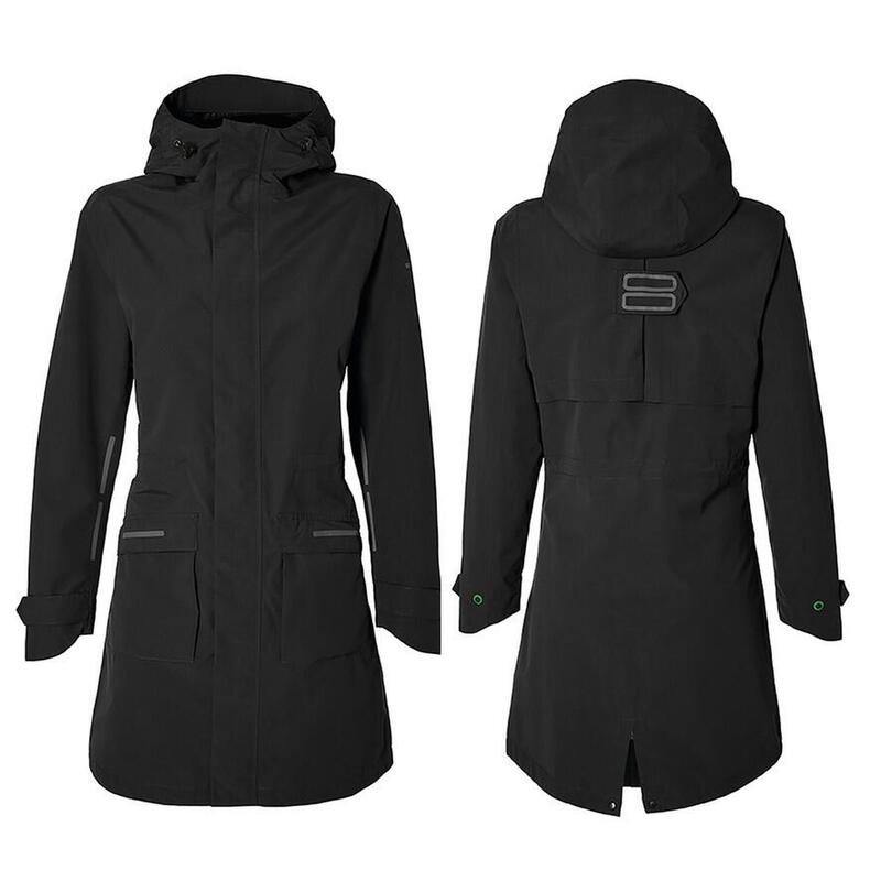 BASIL Parka de pluie pour vélo Mosse Femme noir