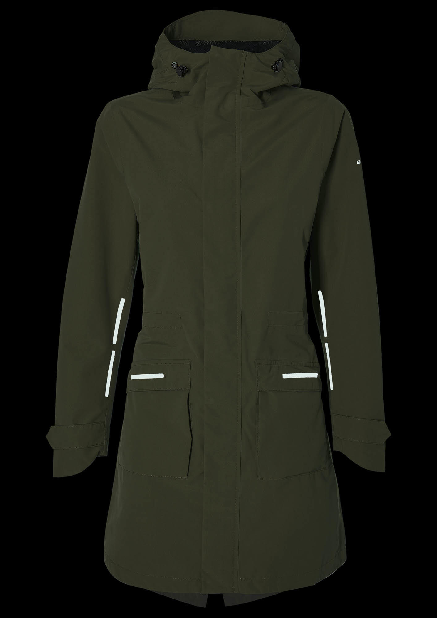 Basil Mosse bicycle rain parka Olive Women 3/4