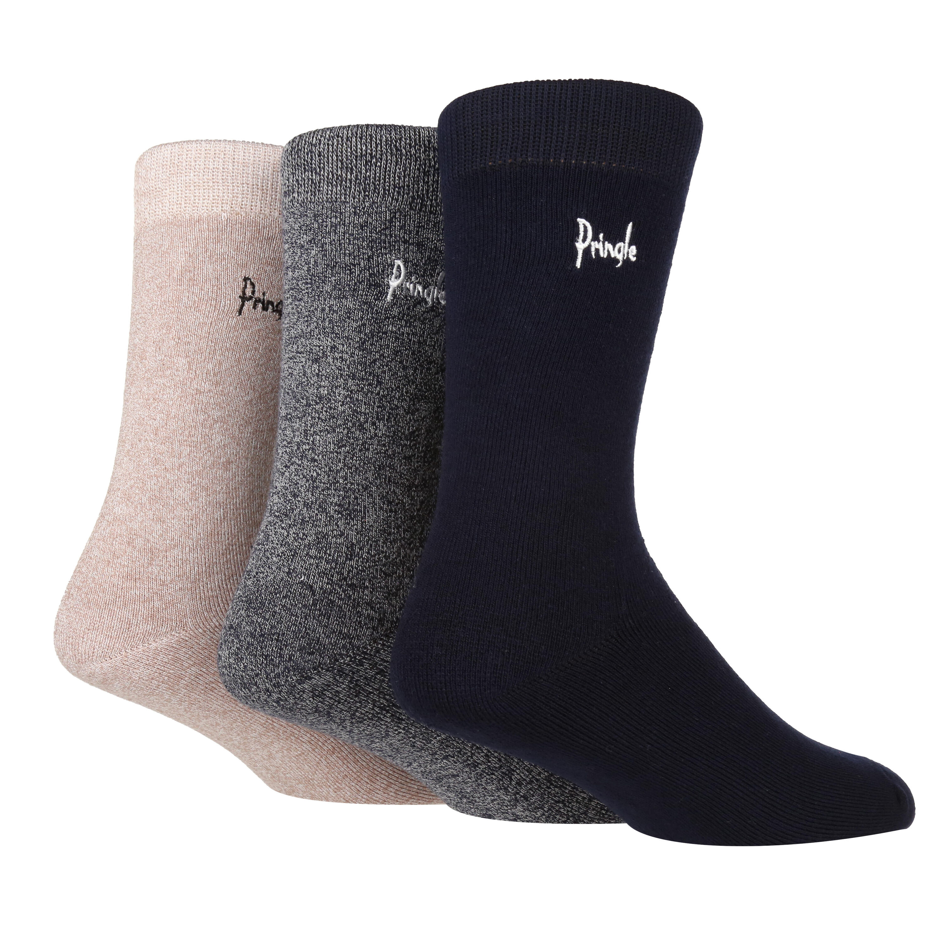 PRINGLE OF SCOTLAND Mens Fully Cushioned Bamboo Leisure Socks