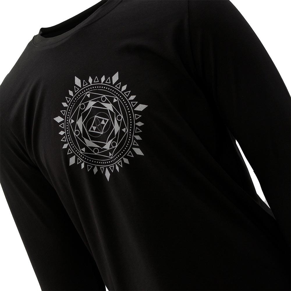 Tee-shirt Yoga homme en coton bio certifié GOTS, manches longues et Mandala 1/4