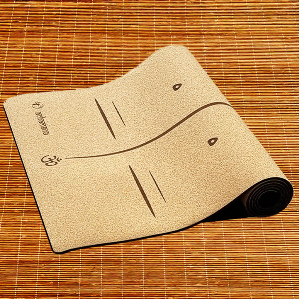 Tapete de yoga y pilates, 3 capas de corcho 6mmx68cmx1,83m Bodylines-Mandala 4/7