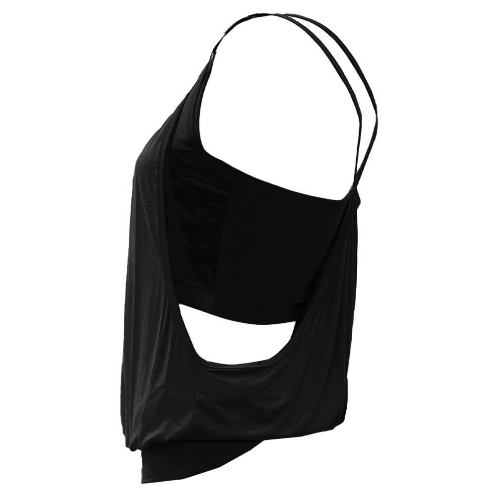 Haut yoga femme bio zen-lifestyle, ample, modulable, soutien intégré – noir 4/7