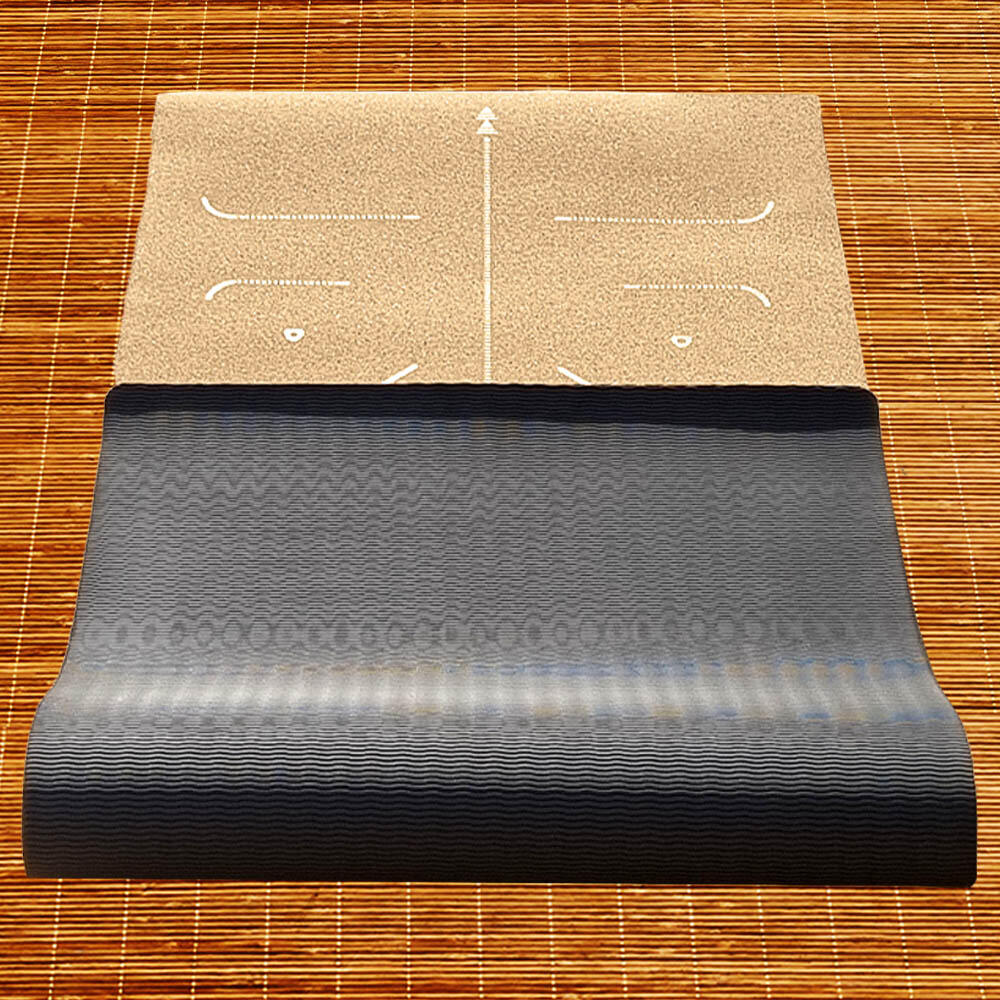 Tapete de yoga de corcho, 3 capas 6mmx68cmx1,83m Bodylines-Colibri 5/7
