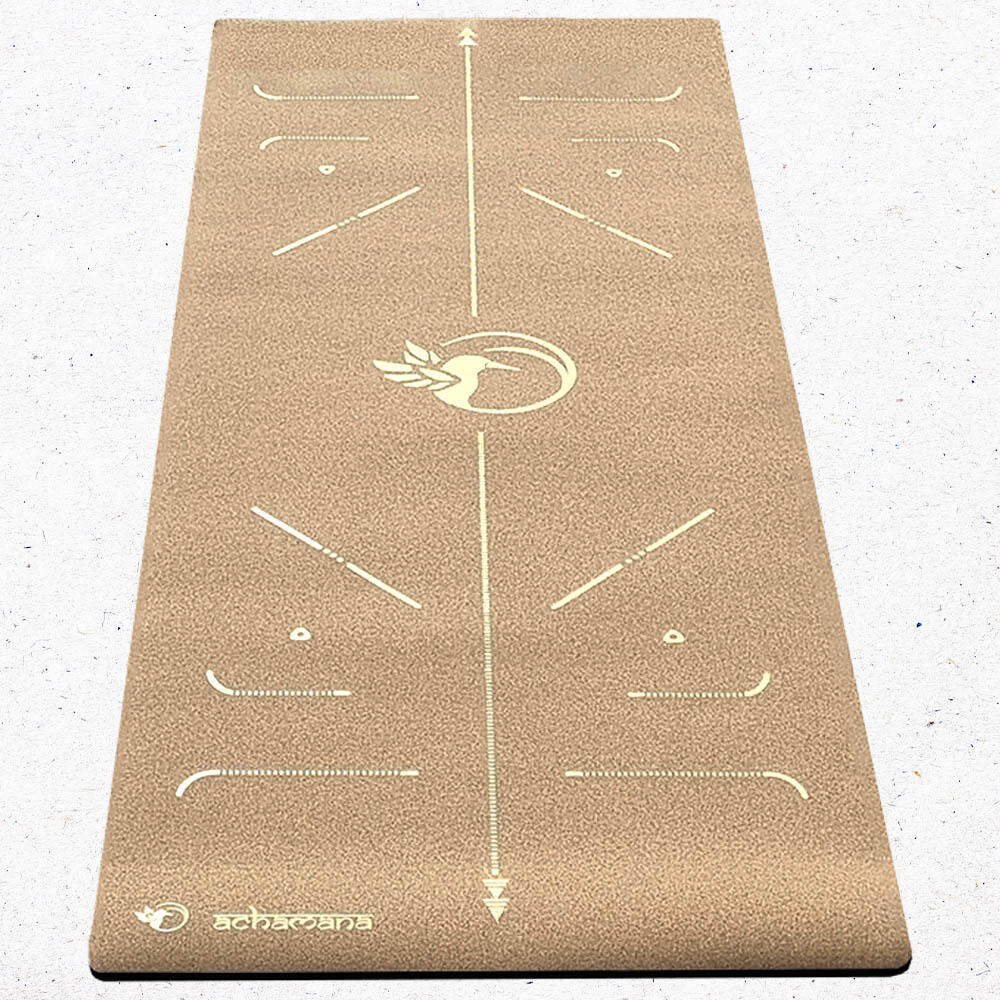 Tapis de yoga liège, nouveau concept 3 plis 6mmx68cmx1,83m Bodylines-Colibri 6/7