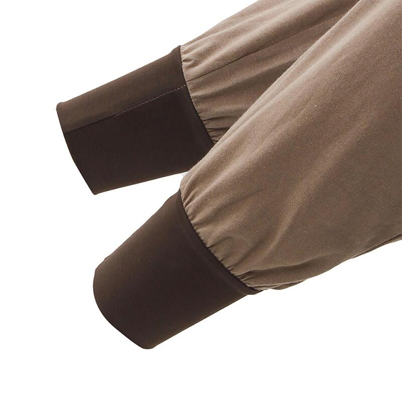 Pantalon de yoga ample pour femme - coton bio certification GOTS Marron-gris