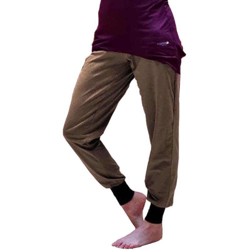 Haut de yoga femme fluide bretelles réglables bas asymétrique en Bambou - Prune 3/4