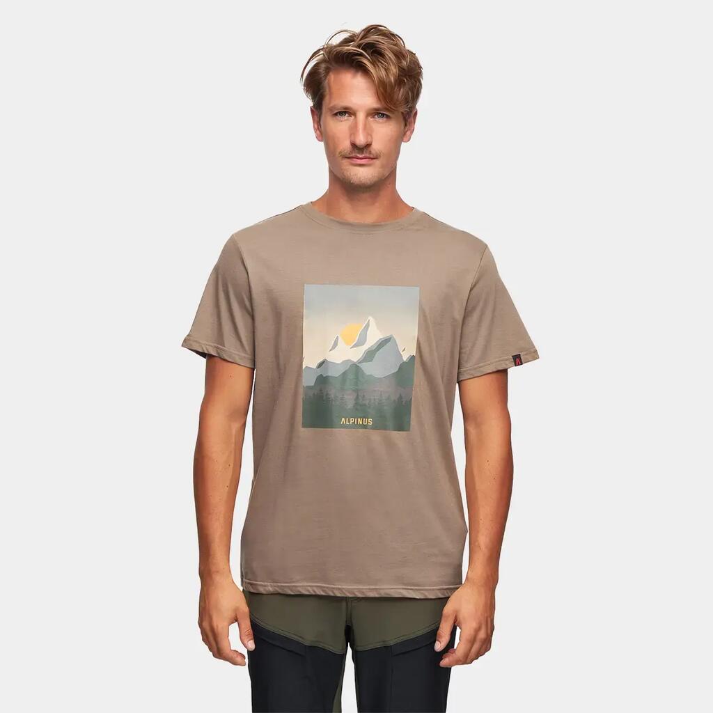 Alpinus Numbur Organic Cotton Mountain Print T-Shirt