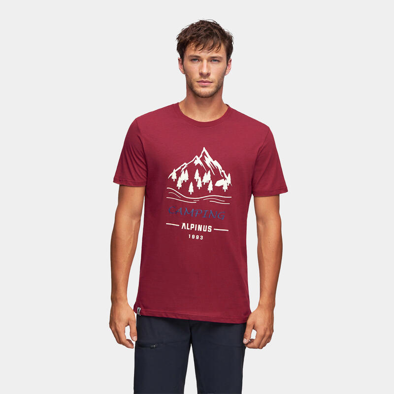 Koszulka trekkingowa męska Alpinus Polaris bordowa