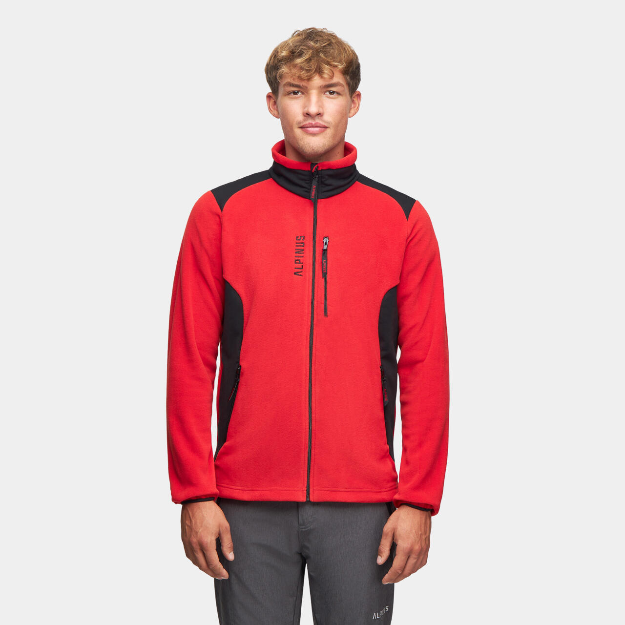 Alpinus - Veste Polaire De Randonnée Alpinus Caen Ii - Homme - Polaire - Noir|rouge - 38 S - Decathlon
