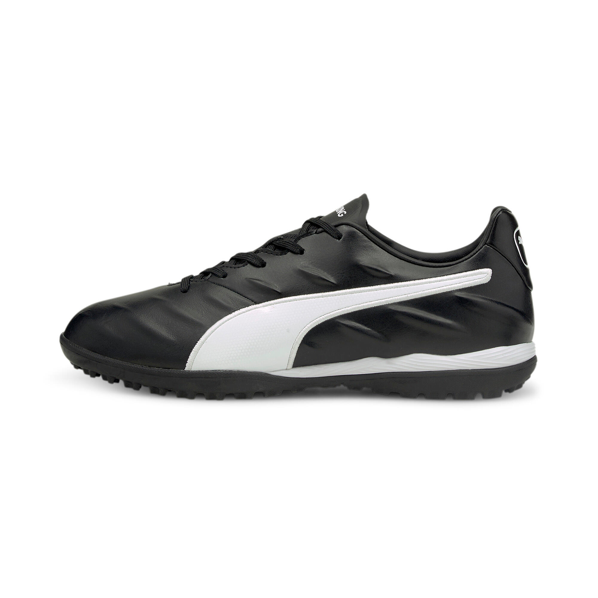 PUMA Mens King Pro 21 TT Football Boots Soccer Shoes - Black-White 2/7