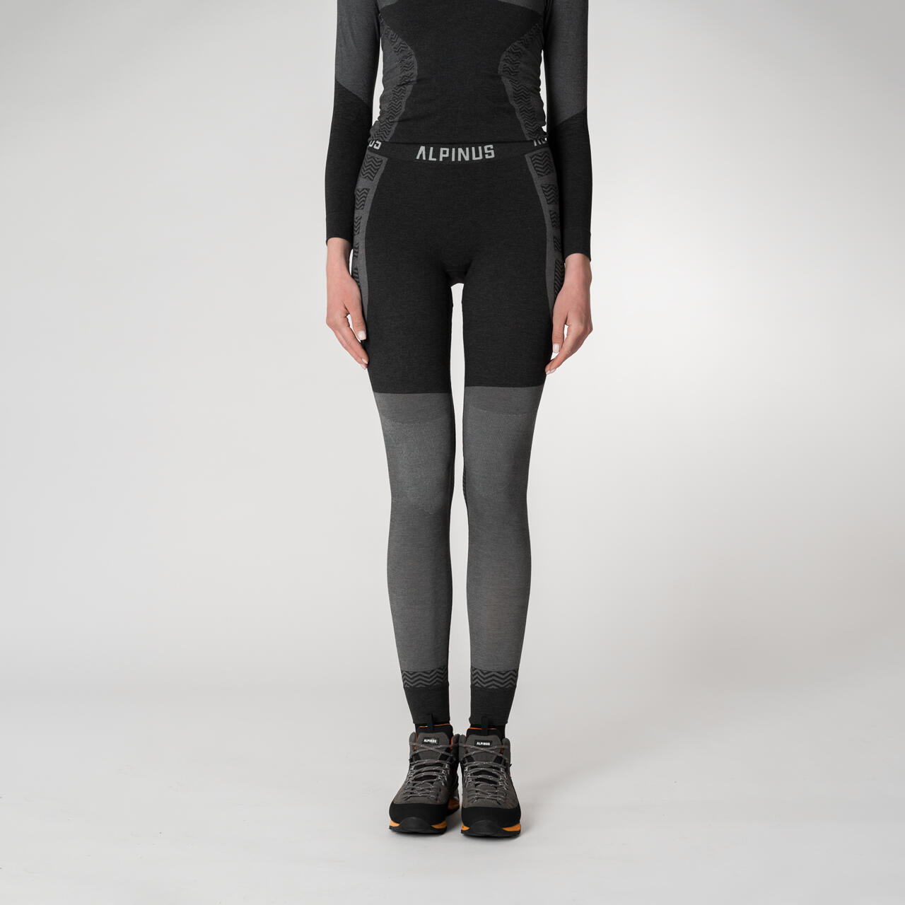 Spodnie termoaktywne trekkingowe damskie Alpinus Pro Miyabi Edition szare 3/7