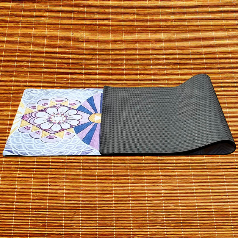 Tapete de yoga ecológico 7 chakras, nueva generación de 3 capas 6mmx68cmx1,83m