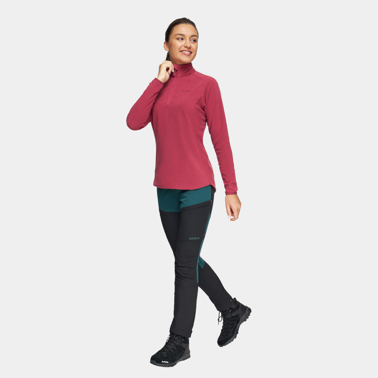 Veste polaire de randonnée Alpinus Lucania - Femme 1/3 zip 4/5