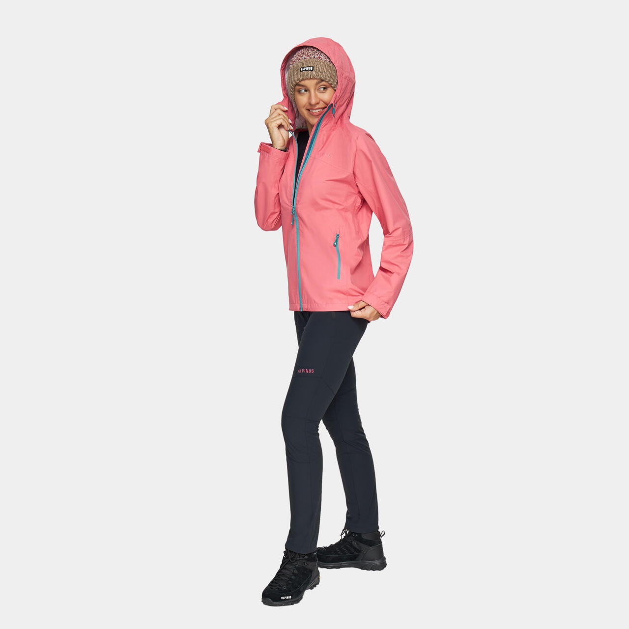 Jacket Decathlon Regenjacken Orange Wanderjacke Damen Wasserdicht