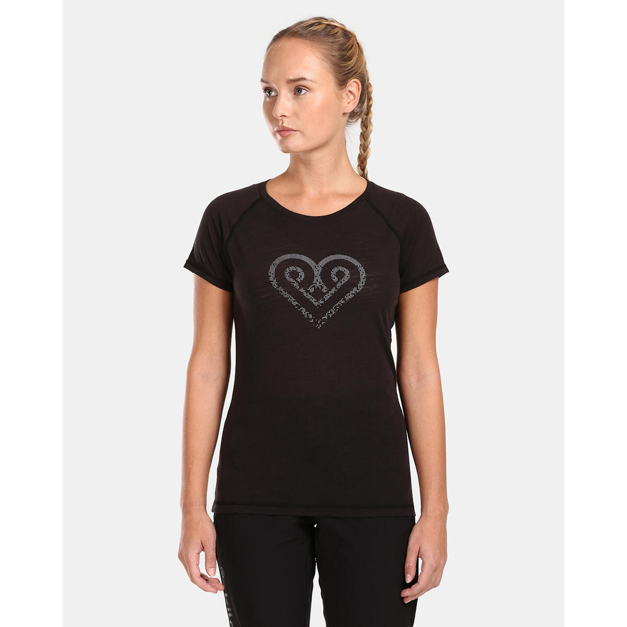 Kilpi - T-shirt En Laine Mérinos Pour Femme Kilpi Zarja-w - T-shirt Manches Courtes - Noir - 40 M - Decathlon