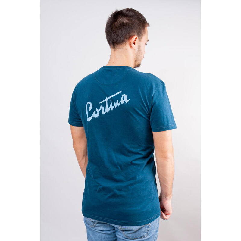 T-shirt in cotone da uomo Blu Fondazione Cortina