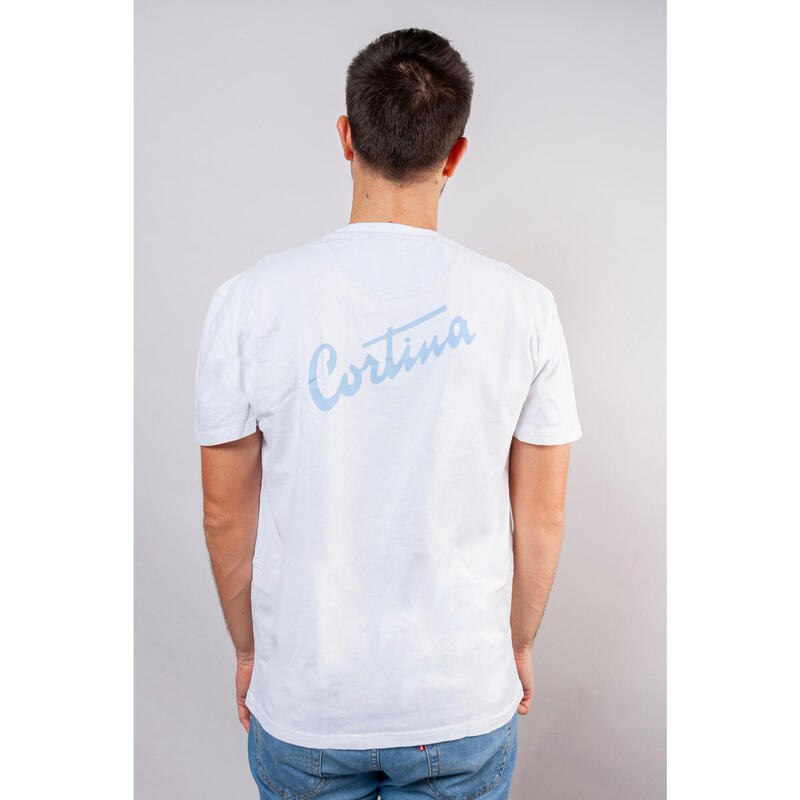 T-shirt in cotone da uomo Bianca Fondazione Cortina