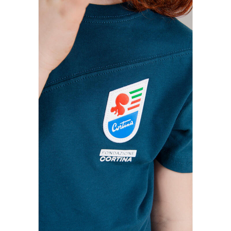 T-shirt in cotone bambino Blu Fondazione Cortina