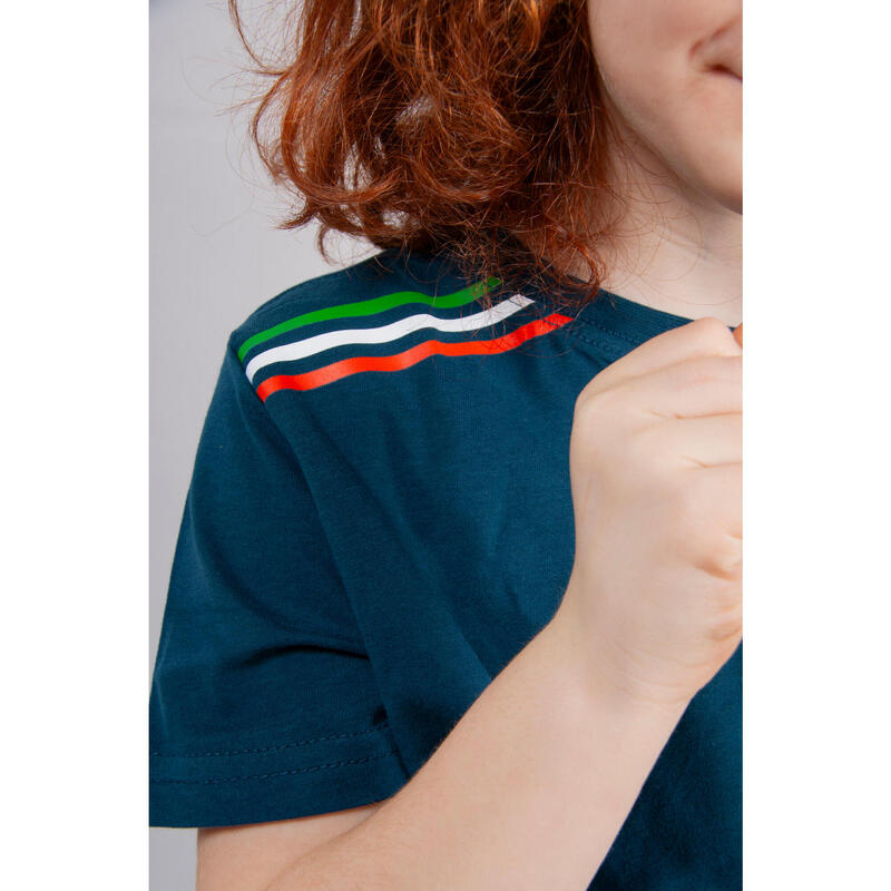 T-shirt in cotone bambino Blu Fondazione Cortina