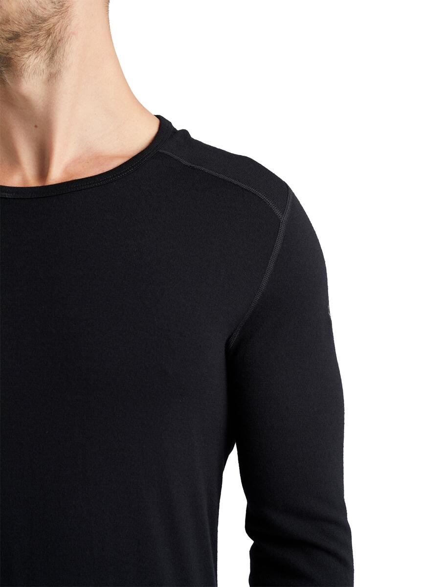 Icebreaker Mens 260 Merino Thermal Top - Black 4/7