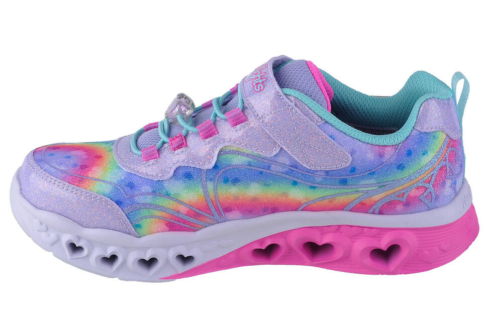 Buty sportowe Sneakersy dziewczęce, Skechers Flutter Heart Lights-Groovy Swirl